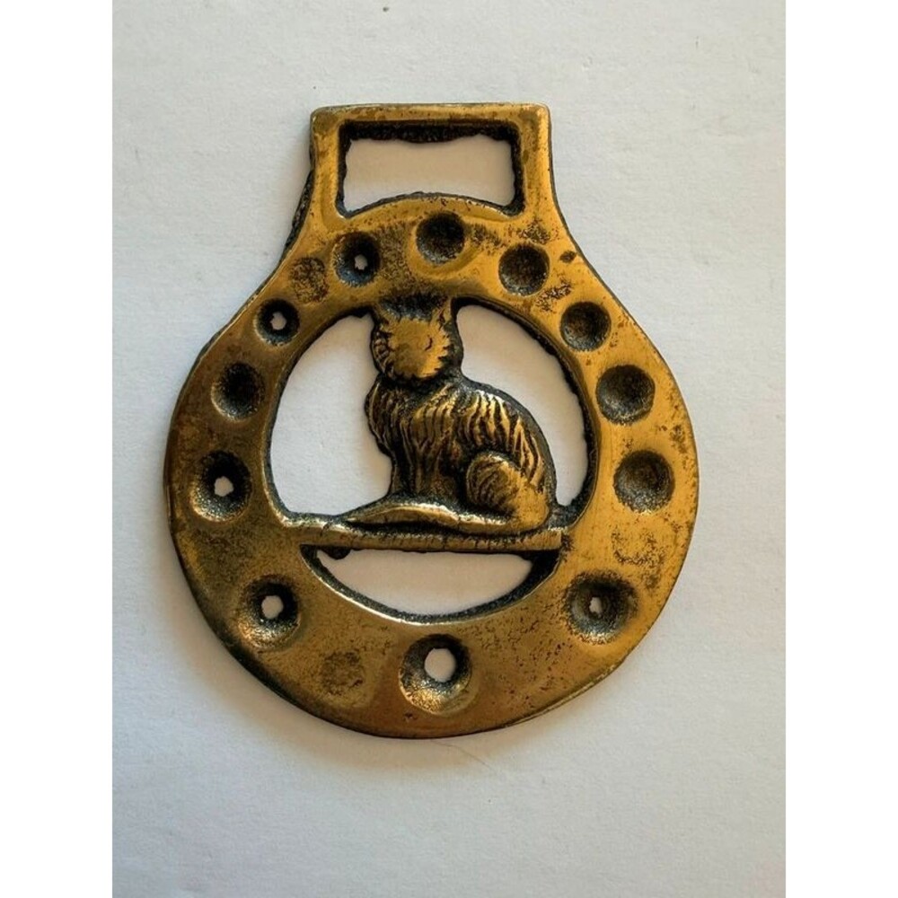 Vintage horse saddle medallions